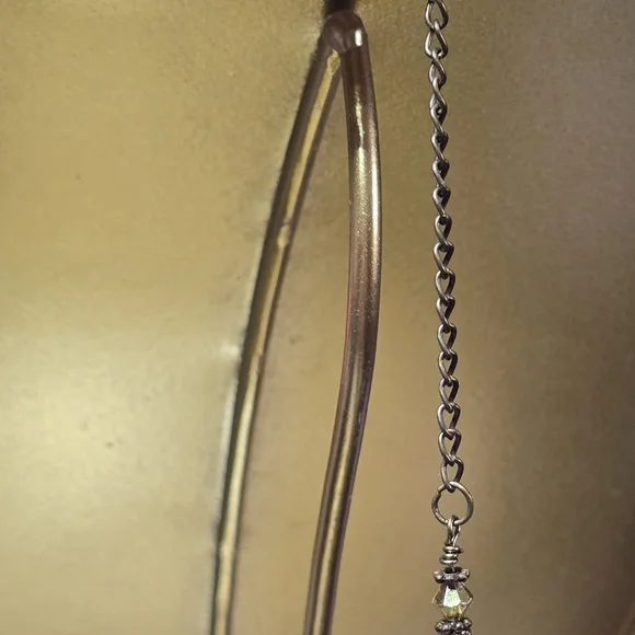 Purple Cord Mermaid Pendant Necklace with Glass Charms - Picture 4 of 4